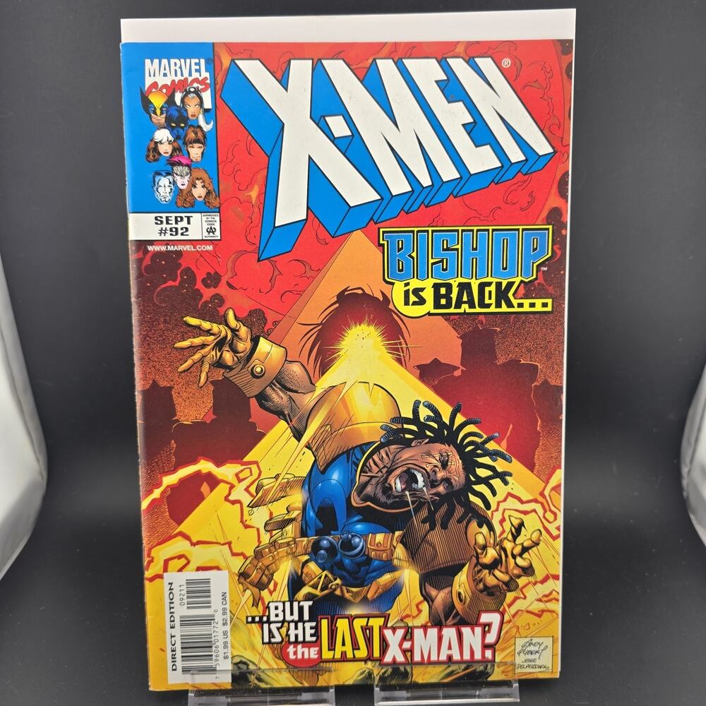 X-Men 92 (1999) VF/NM 9.0 Direct Edition Bishop Is Back Marvel Milk Cards Intact